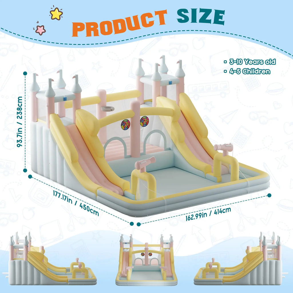 Inflatable Bounce House with Slide for Kids