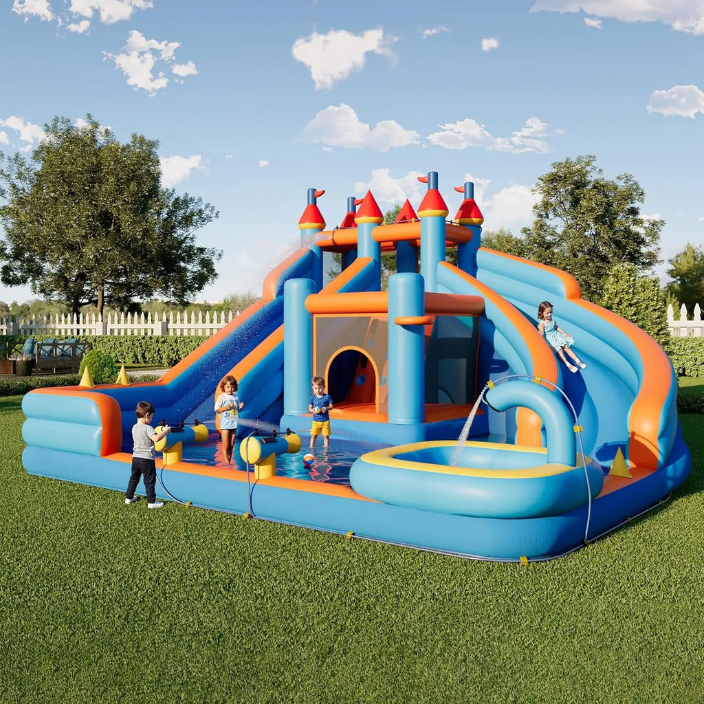 Inflatable Bounce House with Slide for Kids