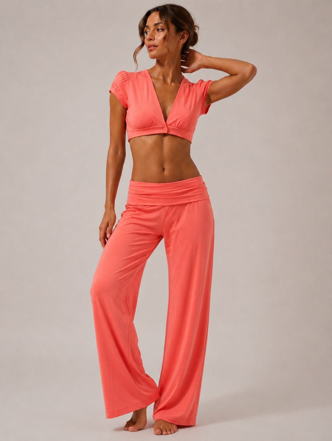 Coral Pants & Top