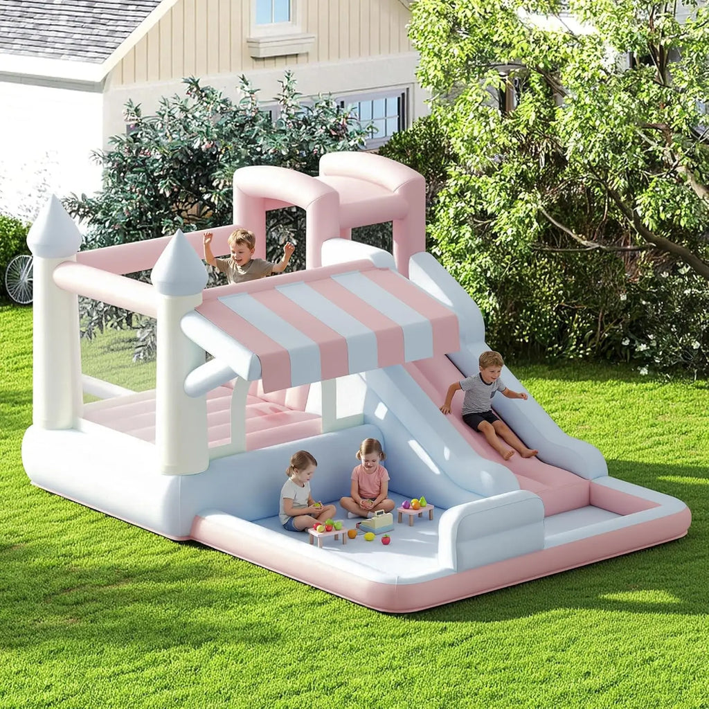 Inflatable Bounce House with Slide for Kids