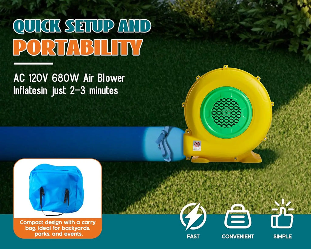 Inflatable Bounce House with Slide for Kids