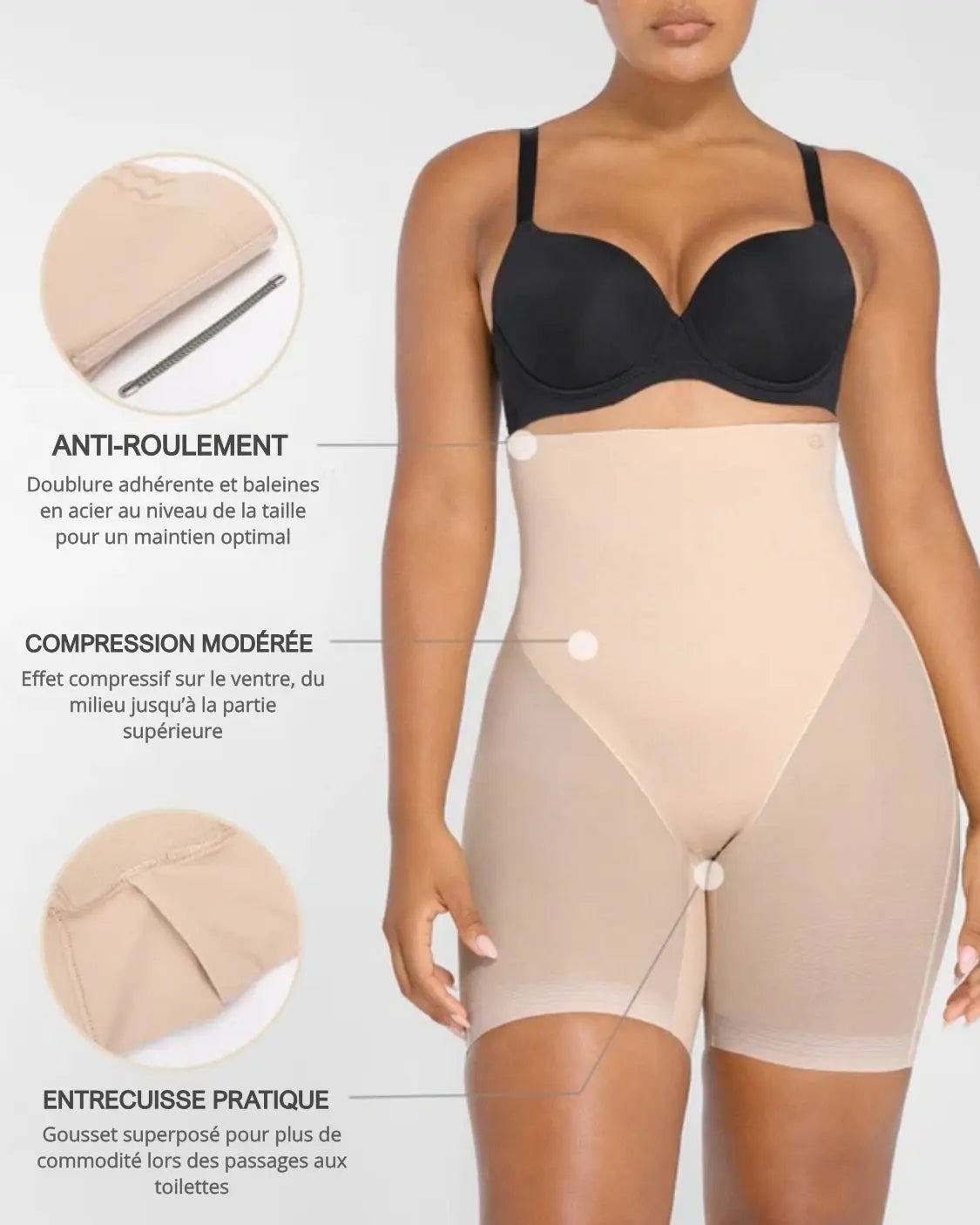 Shorty gainant ventre plat Invisible & Galbe fesses